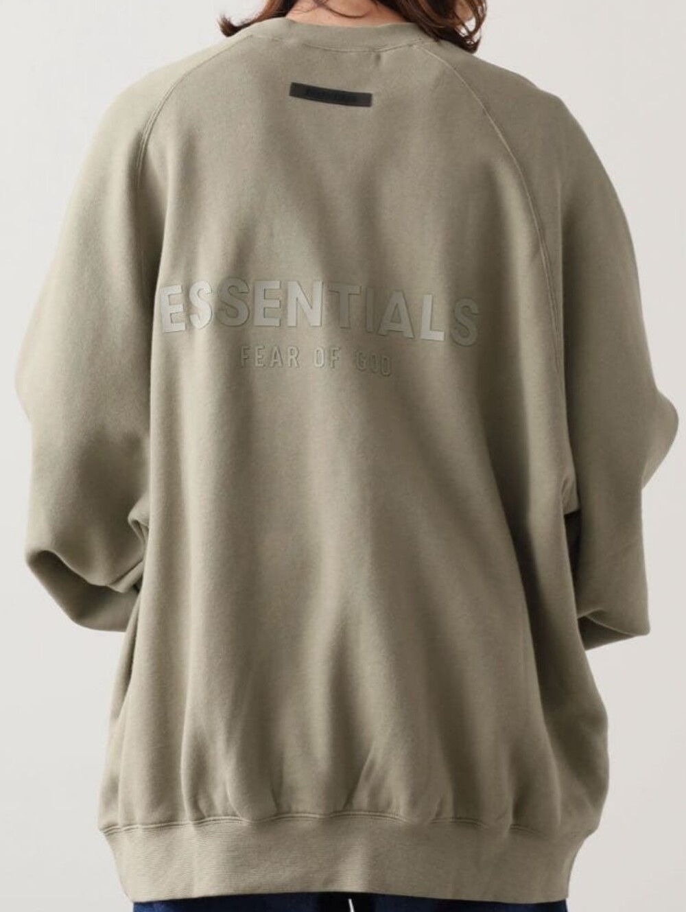 Like New ESSENTIALS Crewneck Sweatshirt in Moss